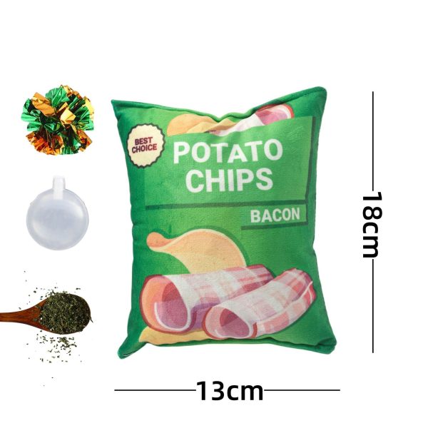 Dog Crinkle Paper Squeaky Potato Chips Toys
