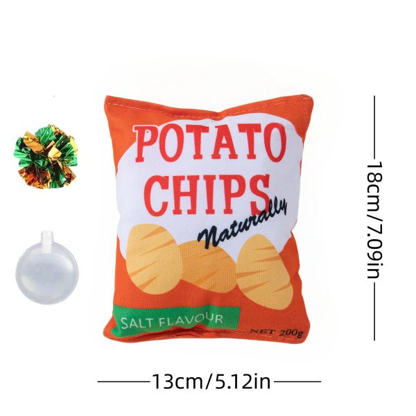 Dog Crinkle Paper Squeaky Potato Chips Toys
