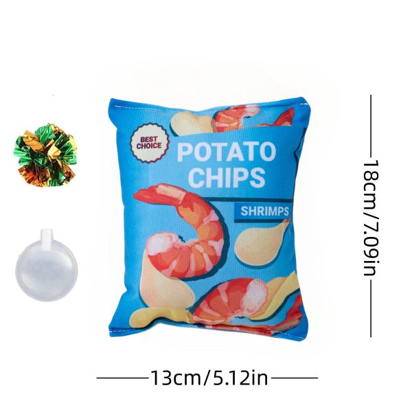 Dog Crinkle Paper Squeaky Potato Chips Toys