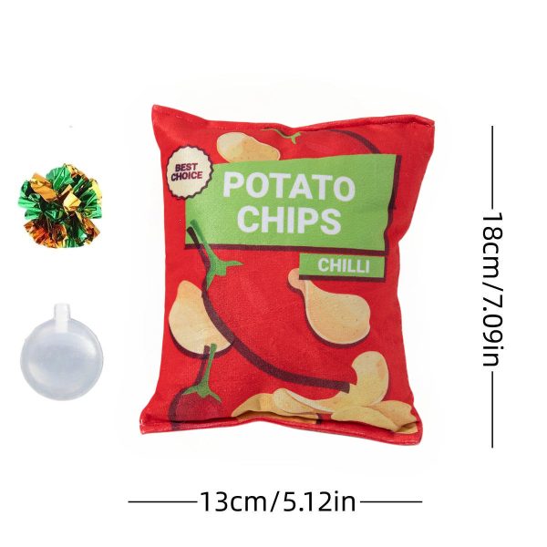 Dog Crinkle Paper Squeaky Potato Chips Toys