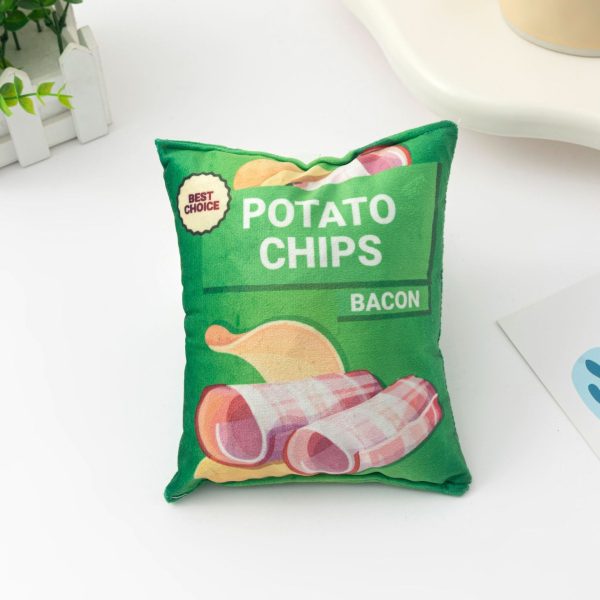 Dog Crinkle Paper Squeaky Potato Chips Toys